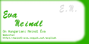 eva meindl business card